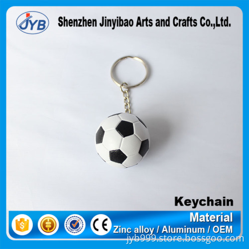 crazy hot sale type plastic football shape key chain 3d 3cm soccer keyring